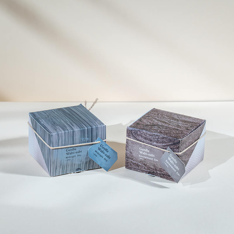 Cană rotundă de lumânare din sticlă cu dungi verticale lumânări parfumate-vânzător de lumânări de ceară de soia ecologică