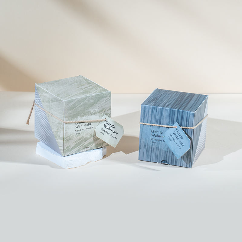 Cană rotundă de lumânare din sticlă cu dungi verticale lumânări parfumate-vânzător de lumânări de ceară de soia ecologică