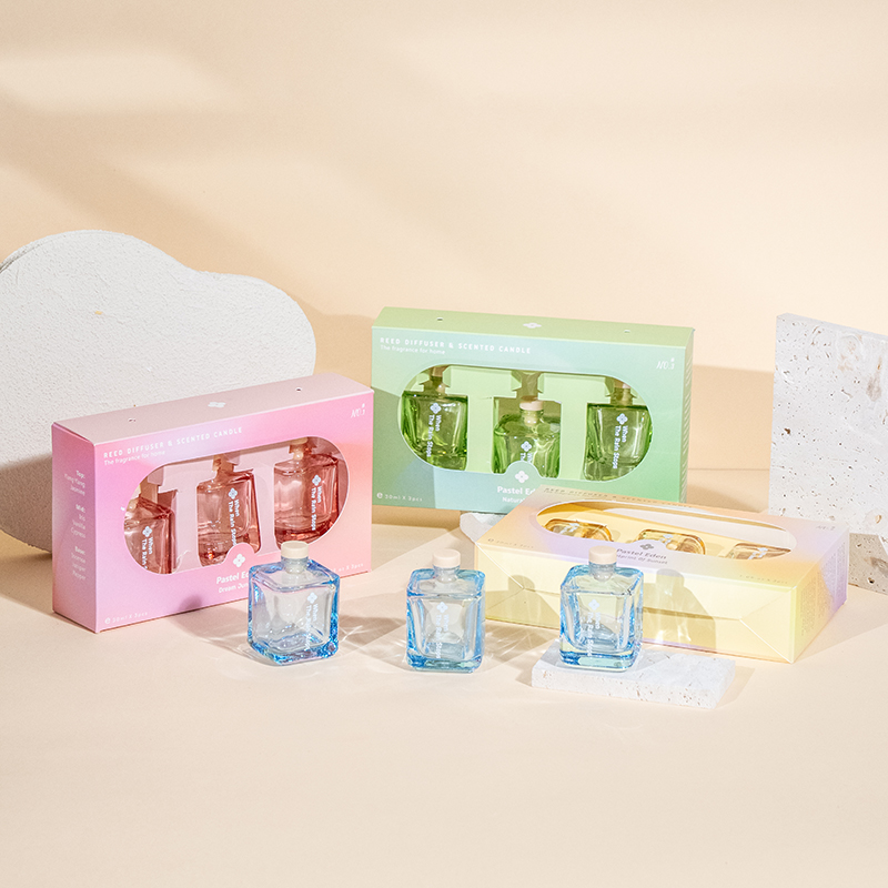 Set de difuzoare de stuf pentru sticla pătrată de 3 bucăți - set de aromă de 3 buc