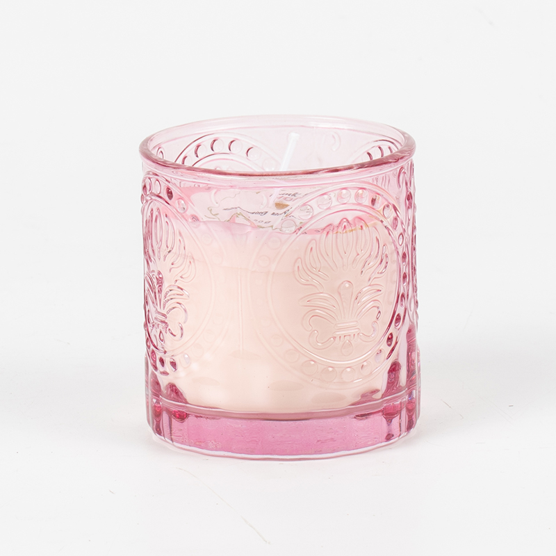 Lumanare parfumata cu sticla gratioasa de Ziua Mamei -producator de lumanari din ceara de soia ecologica